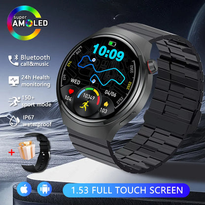 Nouvelle Montre Connectée Homme 2026 Watch 5 Pro Mise à Jour GPS NFC 360*360 AMOLED HD Appel Bluetooth Étanche Pour Android iOS