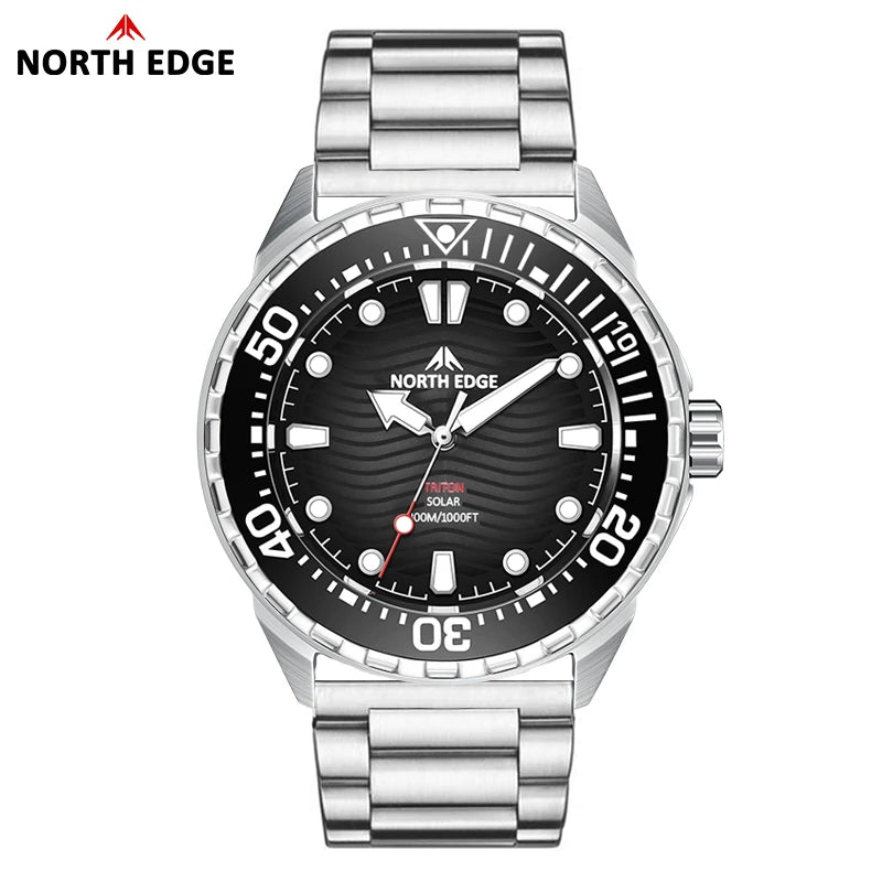 NORTH EDGE TRITON 2026 Solar Dive Watch 316L Steel