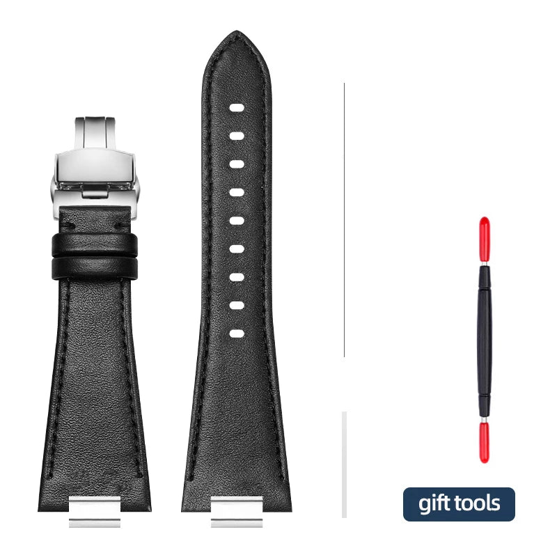 27 * 12mm 1853 PRX T137 watch strap for Tissot PRX men 40mm T137.407/T137.417 raised strap plain/bamboo/lychee pattern watchband