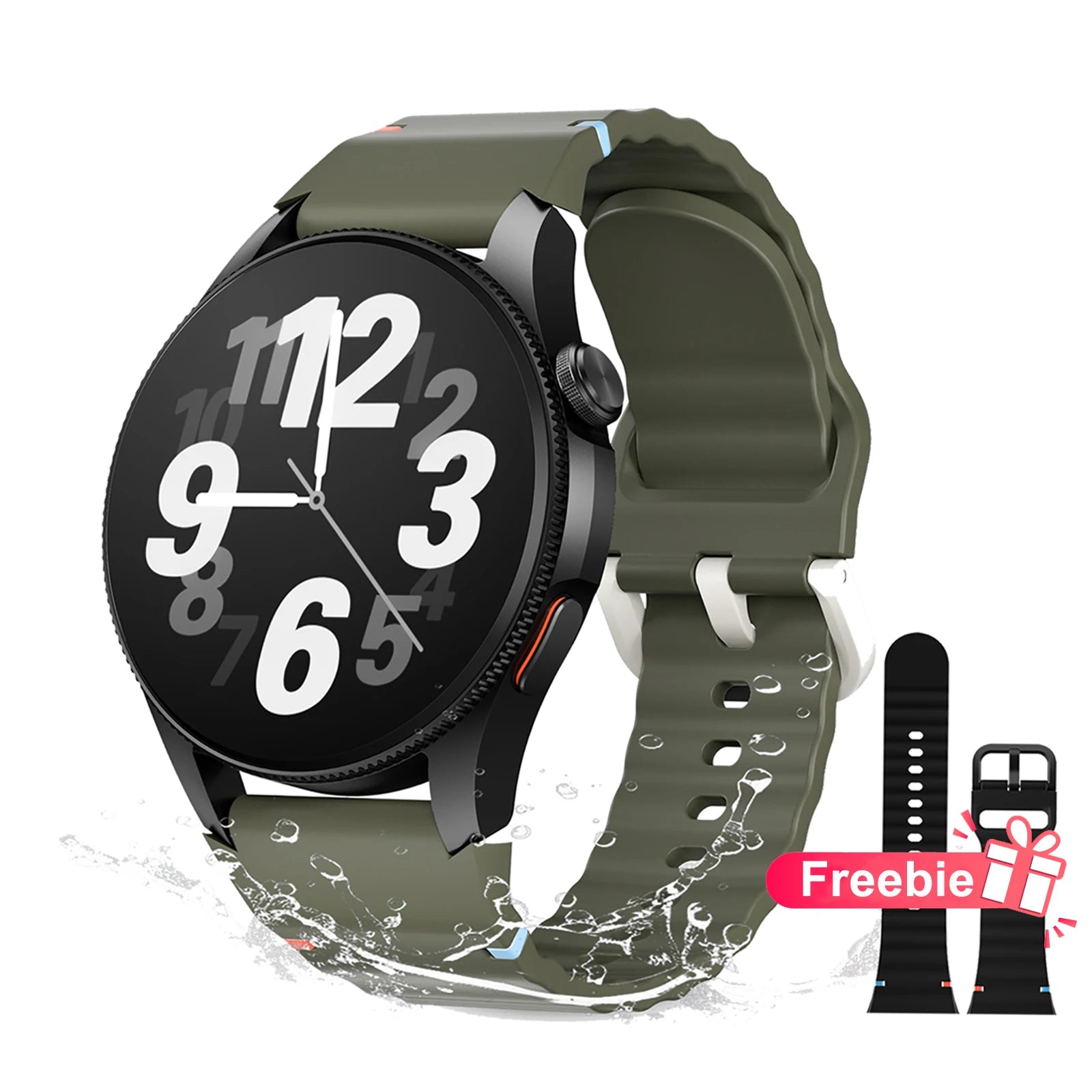 Aurafit G12 Smart Watch: 1.43" Touch screen/ 3ATM Waterproof Swimming / GPS /Health Monitoring/150+Sports Mode Compatible Strava
