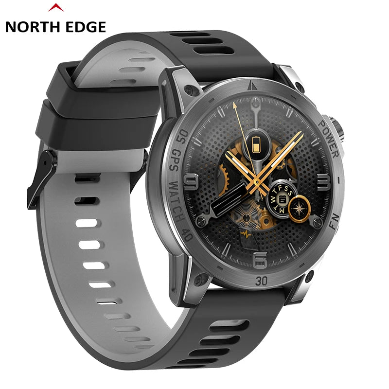 NORTH EDGE Cross Fit 3 Montres GPS Montre Sport Homme Écran AMOLED HD 1,43" ATM 50M Altimètre Baromètre Boussole Montre Intelligente pour Hommes
