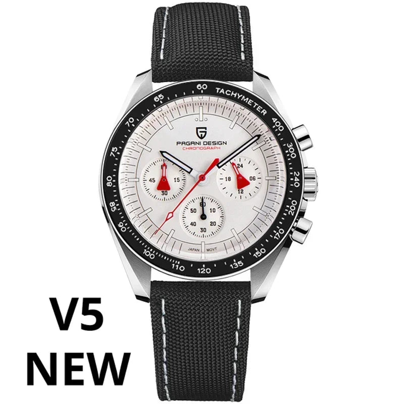 PAGANI DESIGN 2026 Nouvelle V5 PD1701 Montres Homme Luxe Montre à Quartz Homme Sport Vitesse Chronographe Verre Saphir AR Étanche 100M