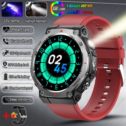 Nouvelle Montre Connectée T-Rex 3 Ultra Sports de Plein Air 2026 pour Hommes, Suivi GPS, Étanche 5 ATM, Fréquence Cardiaque, Appel Bluetooth HD