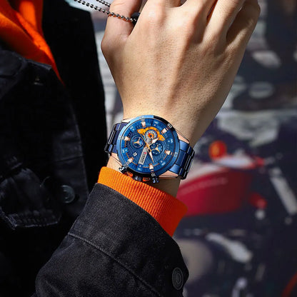 Stainless Steel Chronograph Luminous Dial Watch