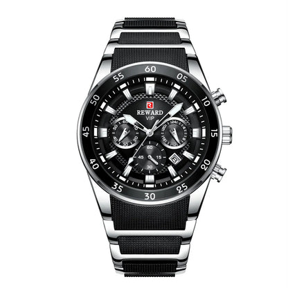 REWARD Big Dial Chronograph Automatic Date Watch