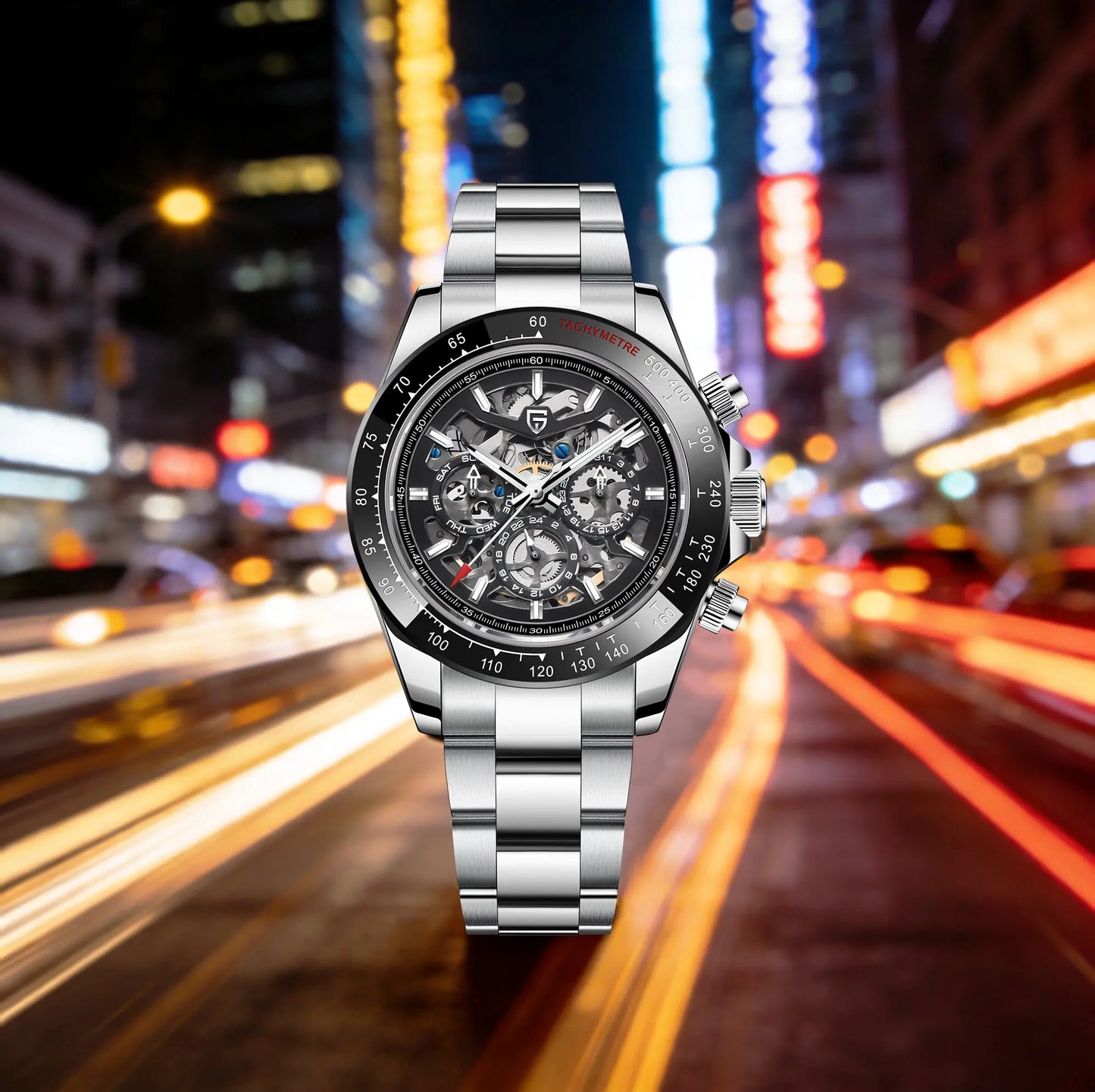 ChronoState Noir Prestige Automatic Luxury Chronograph Watch for Men