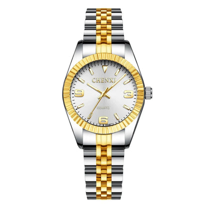 ChronoState Golden Aura Rhinestone Quartz Watch for Women
