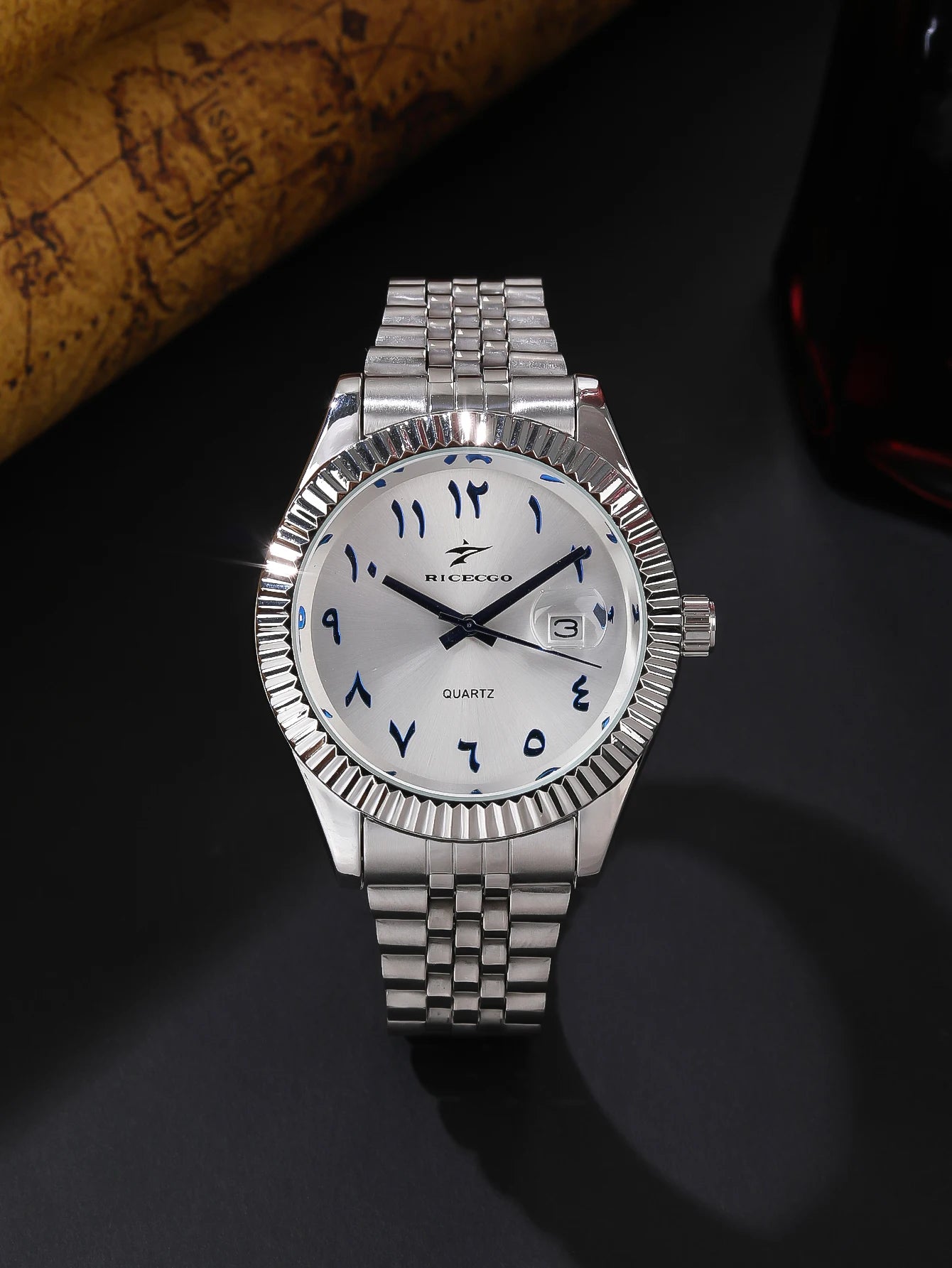 Sports Stainless Steel Quartz Watch Men's Fashion Luxury Business Wristwatch Chronograph Reloj for Men Women Birthday Gift