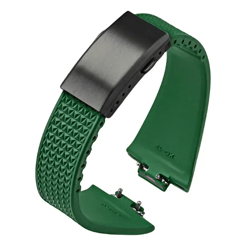 Bracelet en caoutchouc fluoré pour Tissot PRX Series Super Player 35mm 40mm FKM Femmes Hommes Boucle déployante à dégagement rapide Bracelet de montre 11mm 12mm