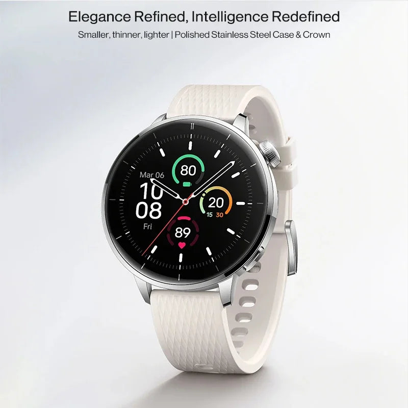 Version globale OnePlus Watch 3 Montre connectée 43mm AMOLED 1,32 pouces Autonomie jusqu'à 60h Wear OS by Google GPS NFC