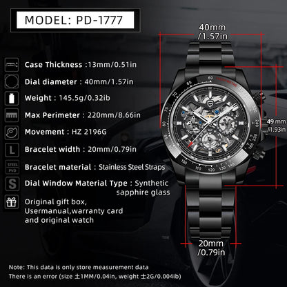 PAGANI DESIGN 2026 Nouvelle Montre Mécanique Automatique pour Homme en Acier Inoxydable Étanche 100m Montre de Luxe Décontractée pour Homme Reloj Hombre