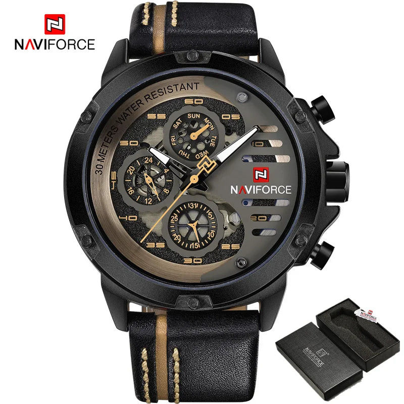 Nouvelle Montre Homme NAVIFORCE Créative Sport Militaire Montre-Bracelet Homme d'Affaires Luxueuse Décontractée Relogio Masculino