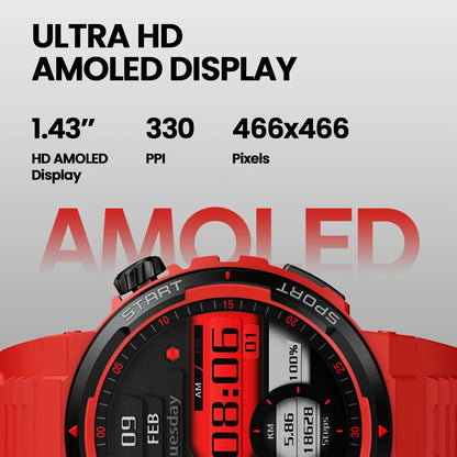 Nouvelle montre connectée Zeblaze Ares 3 Plus avec écran AMOLED HD de 1,43'', appels vocaux et suivi interactif 3D de la santé et de la forme physique