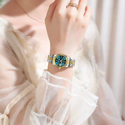 POEDAGAR Top Luxury Watch For Women Waterproof Stainless Steel Luminous Date Ladies Watch Quartz Fashion Elegant Women's Watches