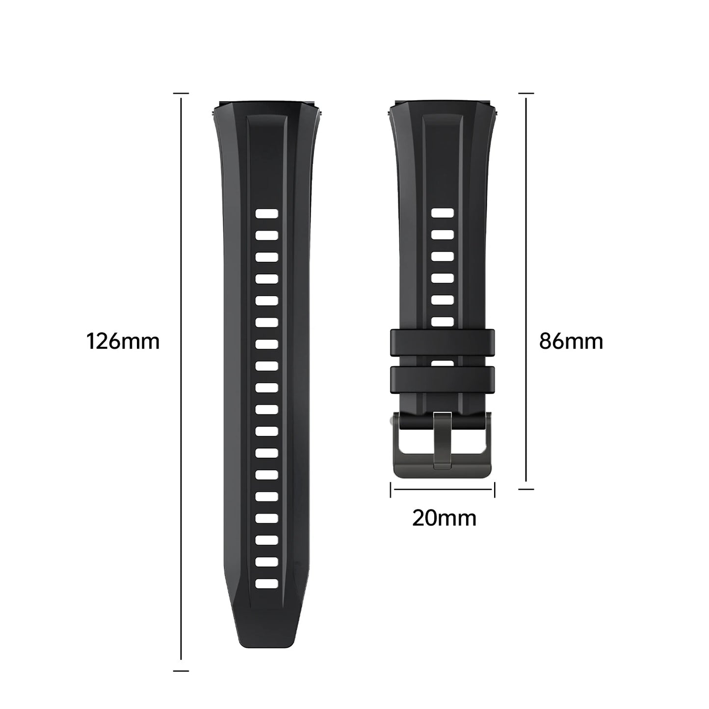 Silicone Strap For Huawei Watch 5 46mm Soft Sports Band 22mm WristBand For Huawei Watch 5/4/4Pro/3/3Pro Smart Watch Bracelet