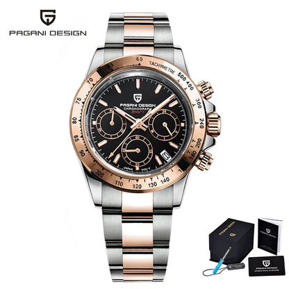 PAGANI DESIGN 2026 NOUVEAU 1664 Montre homme cadran météorite Montre de luxe en saphir à quartz pour hommes Chronographe sport pour hommes Reloj Hombre