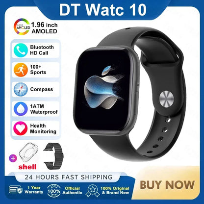 2025 Nouvelle montre connectée originale pour Apple DT Watch 10 Homme AMOLED 4 Go Mémoire Musique 3D Surround Appel BT Étanche Montre intelligente Femme