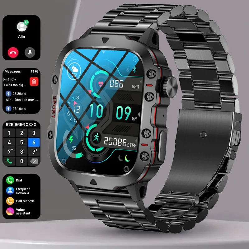 2026New NFC Smat Watch Women 1.96-inch Blood Pressure Heart Rate Bluetooth Call Female Health Smarwatches Ladies For Android IOS