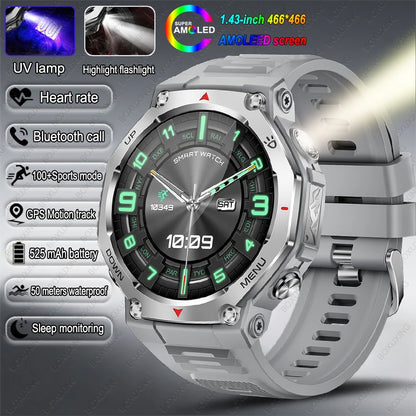 Nouvelle Montre Connectée T-Rex 3 Ultra Sports de Plein Air 2026 pour Hommes, Suivi GPS, Étanche 5 ATM, Fréquence Cardiaque, Appel Bluetooth HD