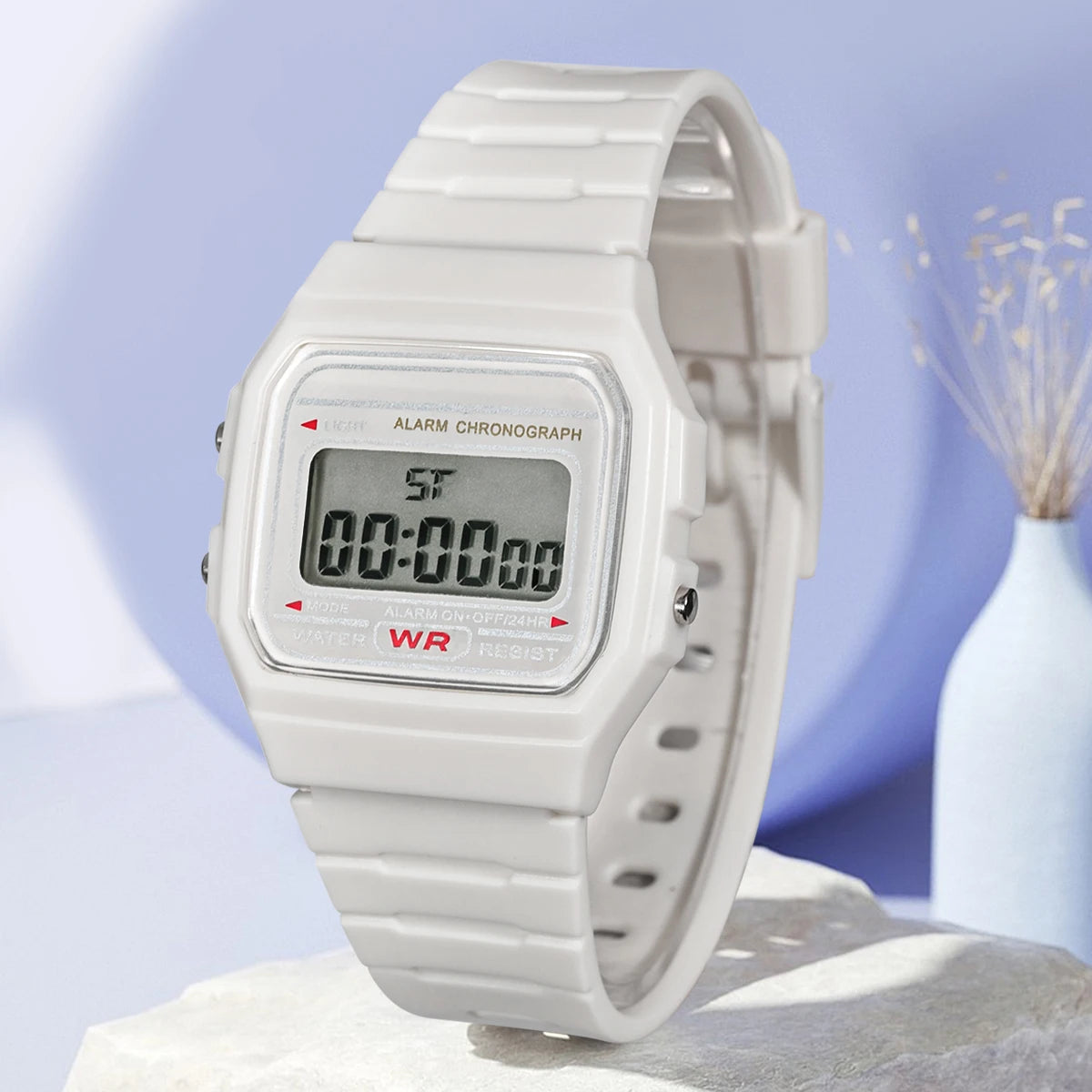 Montre électronique numérique à LED pour femmes, en vogue, montre de sport multifonctionnelle d'extérieur simple et décontractée pour hommes et femmes Reloj