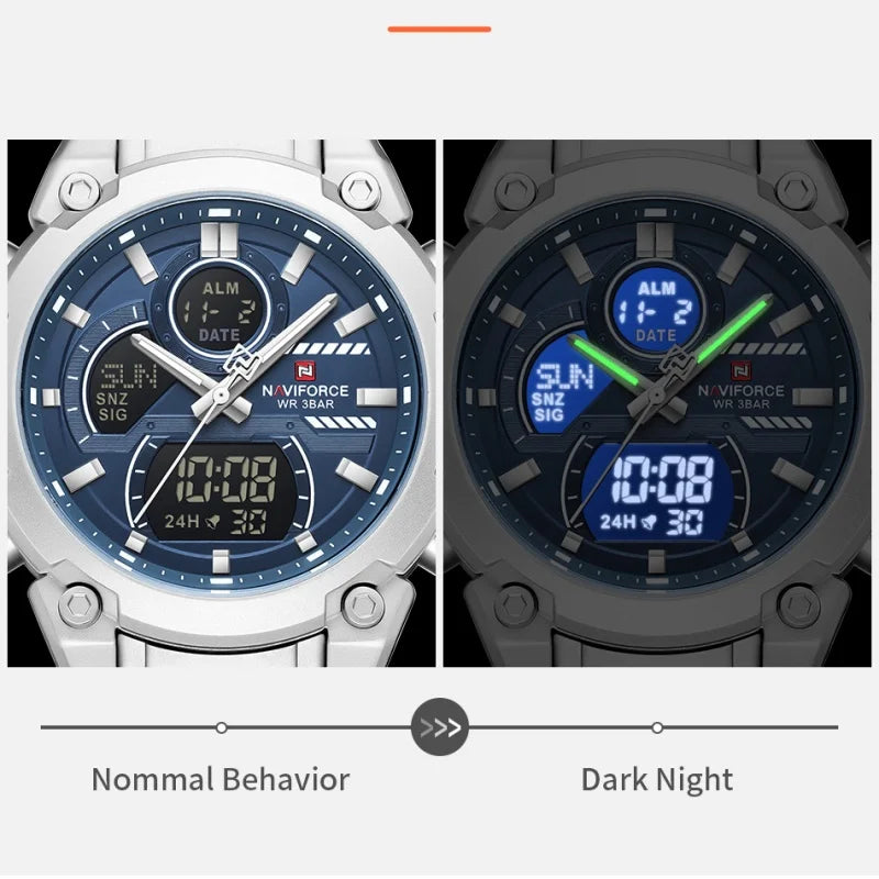 NAVIFORCE Nouvelle Montre-bracelet 2026 pour hommes Affaires Design Original Étanche Numérique Tendance Montres Normales Homme Relogio Masculin