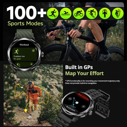 Montre Connectée Ulefone Armor Watch Pro, écran AMOLED de 1,5", GPS intégré, Moniteur de Fréquence Cardiaque, Montre Intelligente de Sport pour Hommes et Femmes