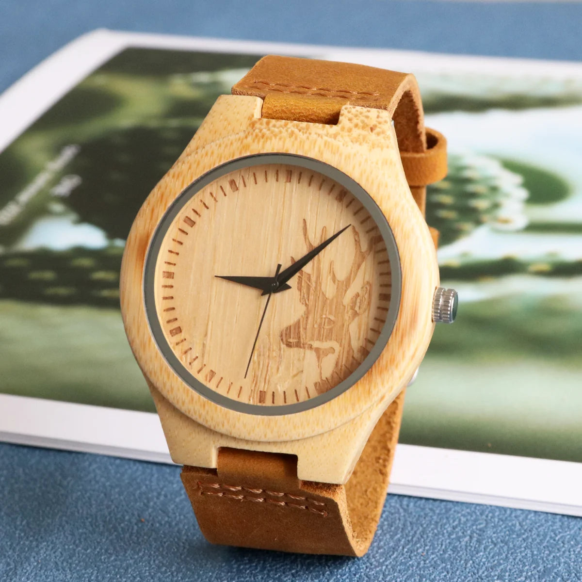Bobo Bird Montre Classique Bracelets de Montre à Quartz Montres-bracelets en Bois