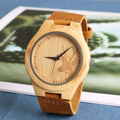Bobo Bird Montre Classique Bracelets de Montre à Quartz Montres-bracelets en Bois