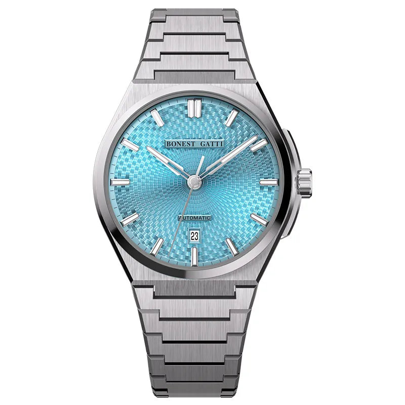 Montre Automatique Homme BONEST GATTI Luxe 39mm Mécanique Étanche 50M Saphir Lumineuse