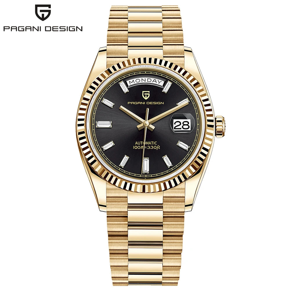 Montre-bracelet automatique de luxe pour homme PAGANI DESIGN 2026, marque de luxe, mouvement mécanique, verre saphir AR, calendrier