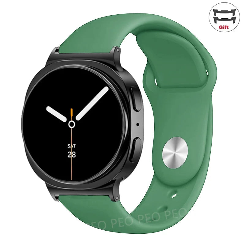Sports Silicone Strap for Samsung Galaxy Watch 8 40mm 44mm Band No Gaps Correa Bracelet for Galaxy 8 Classic 46mm Accessories