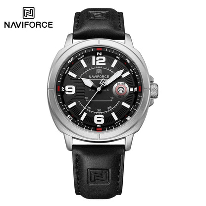 NAVIFORCE NF8078 PU Band Calendar Date Display Watch
