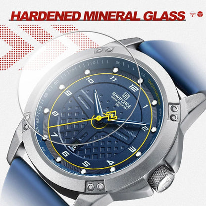NAVIFORCE Montre-bracelet à quartz décontractée Montre homme étanche tendance Bracelet en silicone sportif Montre homme lumineuse Relogio Masculino