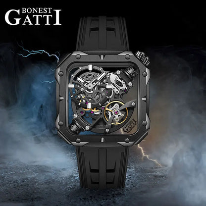 BONEST GATTI BG5804 Nouvelles Montres Mécaniques Automatiques Homme Acier Inoxydable Saphir Montres de Luxe pour Homme