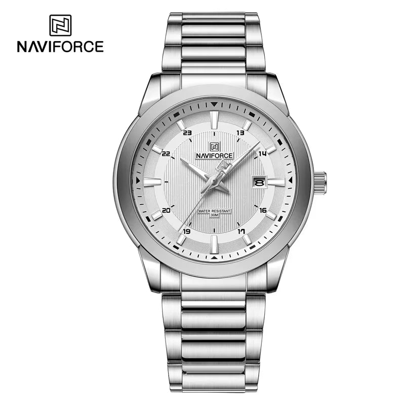 NAVIFORCE NF8029 Watches Stainless Steel Strap Casual Male Quartz Sports