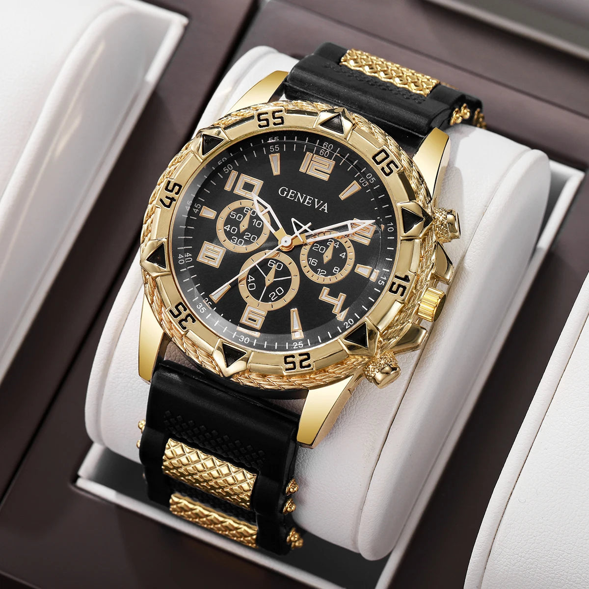 Montre de sport pour homme avec bracelet en silicone tendance et cadran arabe de luxe, montre-bracelet à quartz d'affaires, Reloj Hombre (sans boîte)