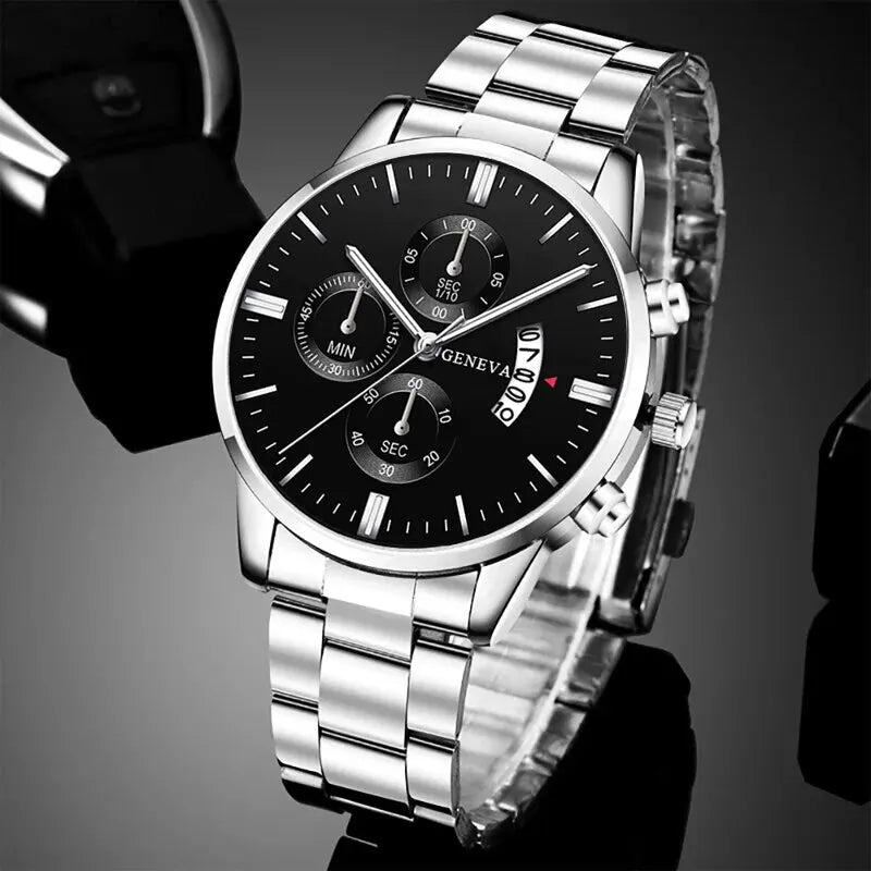 Montre Bracelet Homme Luxe Calendrier Quartz Montre-Bracelet Affaires Homme Montre Horloge Homme Bracelet