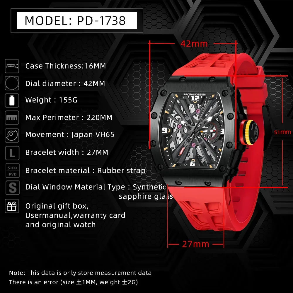 ChronoState Silver Phantom VH65 Skeleton Quartz Watch for Men