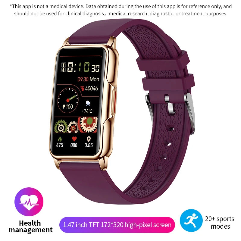 Montre intelligente LIGE pour hommes et femmes, bracelet intelligent de fitness, moniteur de fréquence cardiaque et de tension artérielle, étanche, appels Bluetooth