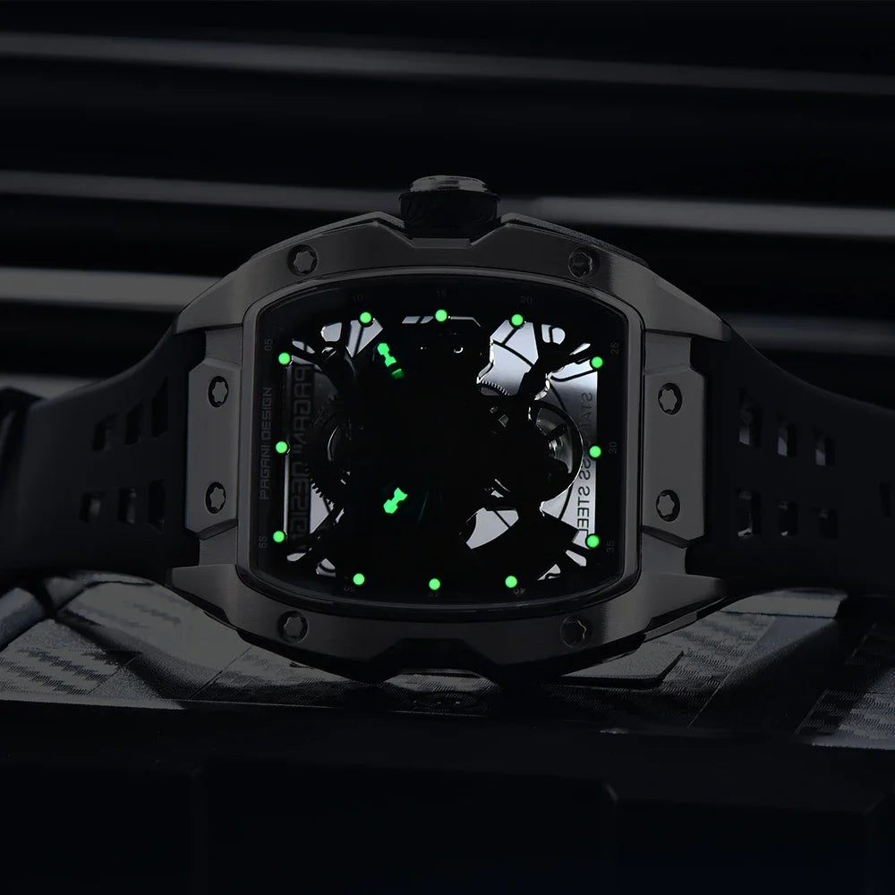 ChronoState Night Racer Skeleton Automatic Luxury Watch for Men