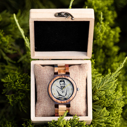 Montre en bois personnalisée BOBO BIRD, cadeau décontracté et mode pour couple avec photo, pour lui, cadeau d'anniversaire, support Dropshipping