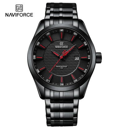 Montre NAVIFORCE Homme de Marque Haut de Gamme Étanche Quartz Business Décontractée Montres-bracelets Bracelet Acier Inoxydable Date Horloge Relogio Masculino