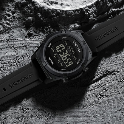 NAVIFORCE – Montre de sport numérique militaire de luxe pour homme, étanche, bracelet en silicone, Relogios Masculino