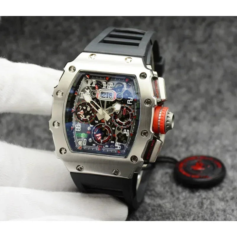 Montre RM en forme de tonneau de haute qualité, marque de luxe supérieure pour montre mécanique homme, montre automatique homme Montre Homme