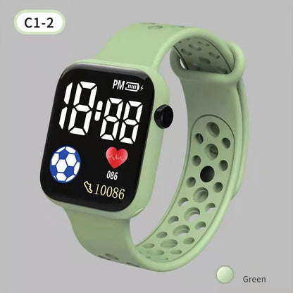 Montre numérique LED 2026 pour enfants garçons Montres de sport étanches filles Montre numérique en silicone Montre électronique décontractée pour enfants Reloj