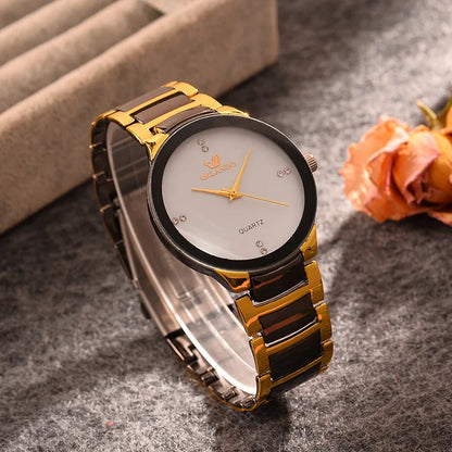 ORLANDO Montres Homme Luxe Nouvel Arrivé Or Noir Cool Quartz Acier Montre-bracelet Exquis Masculino Relogio Horloge Tendance