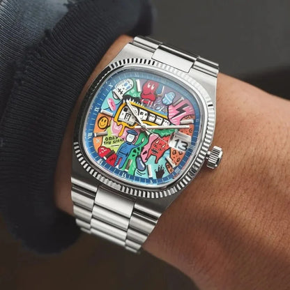 Montre rétro carrée pour hommes, marque de luxe légère, cadeau authentique 2026, nouveau bracelet en acier inoxydable, montre à quartz étanche