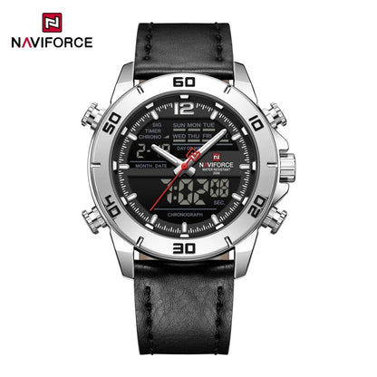NAVIFORCE NF9253L Luminous Day Date Leather Band Watch