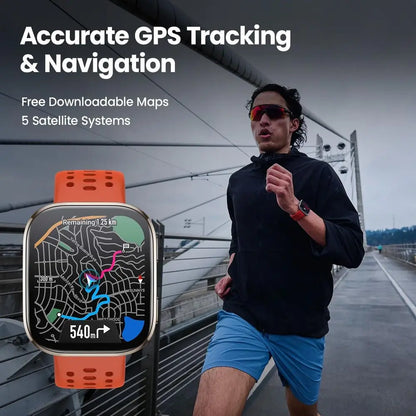 Montre connectée Amazfit Bip 6 46 mm, autonomie de 14 jours, écran AMOLED 1,97", GPS et cartes gratuites, IA, appels et SMS Bluetooth, santé, fitness