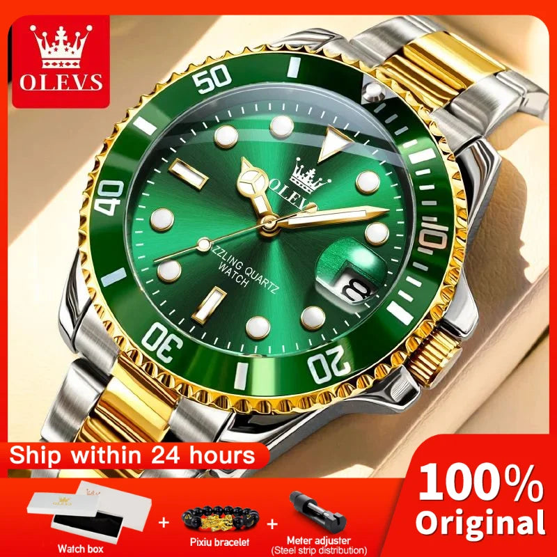 OLEVS 5885 Stainless Steel Strap Automatic Date Watch